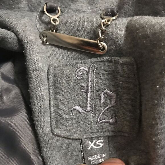 J2 Grey Belted Double Breasted Pea Coat Size XS - Picture 4 of 7